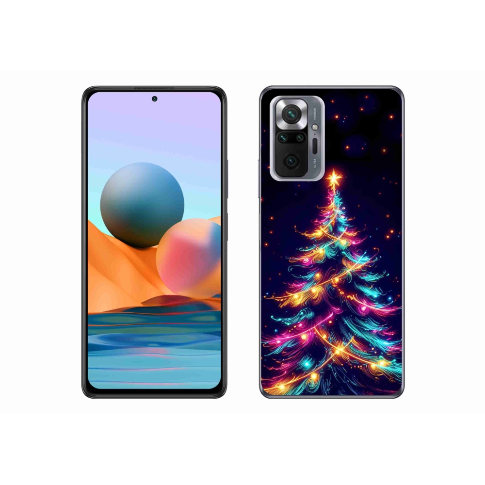 Gelový kryt mmCase na Xiaomi Redmi Note 10 Pro - neonový vánoční stromek