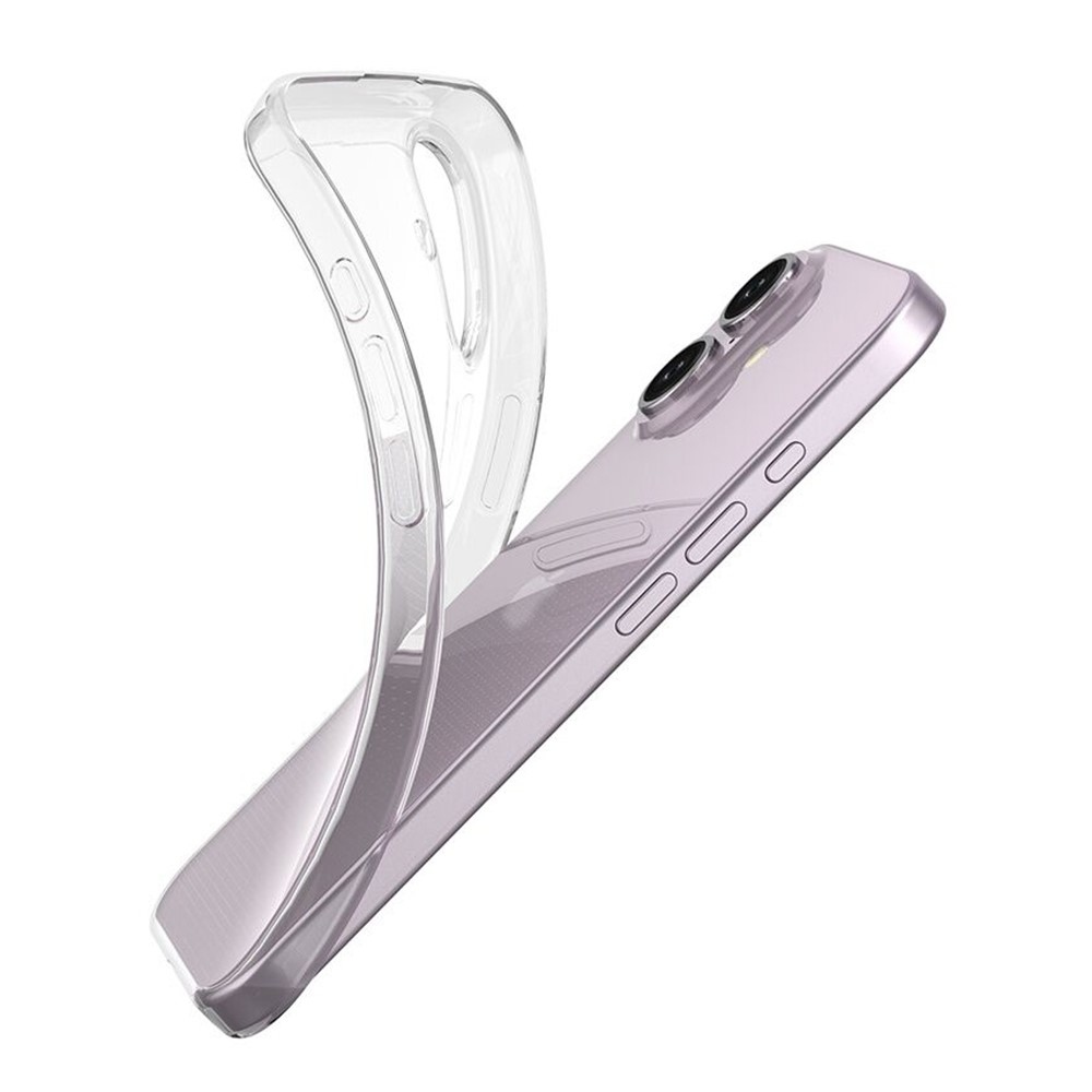 Průhledný gelový obal na iPhone 16 - průhledný