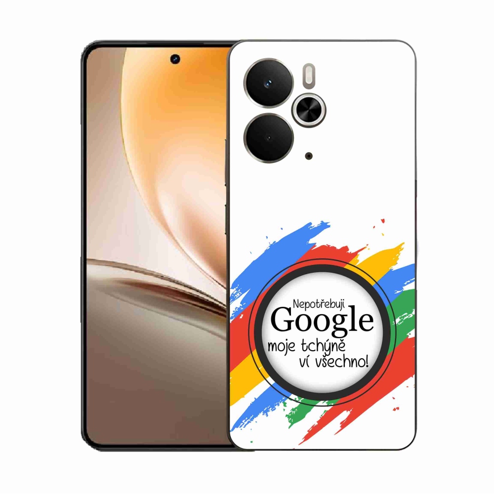 Gelový kryt mmCase na Realme 14 5G - tchýně ví všechno bílé pozadí