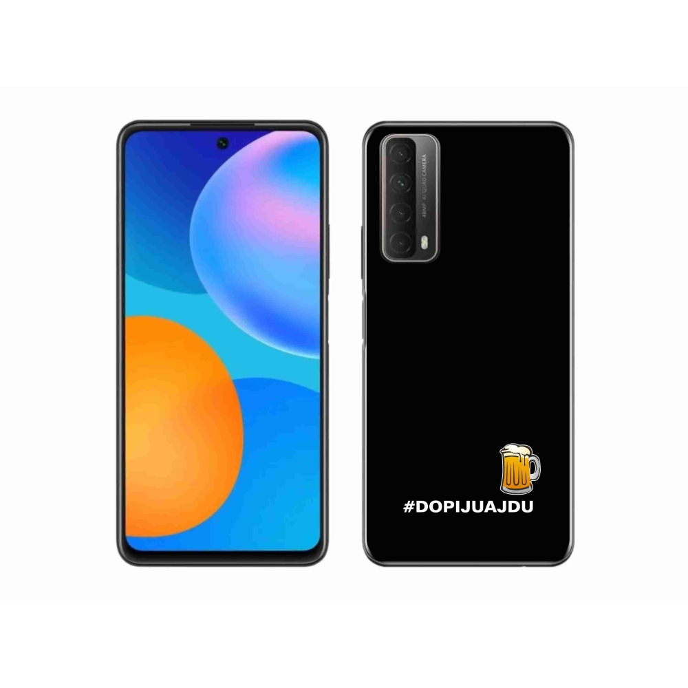 Gelový kryt mmCase na Huawei P Smart (2021) - pivní motiv 1 černé pozadí