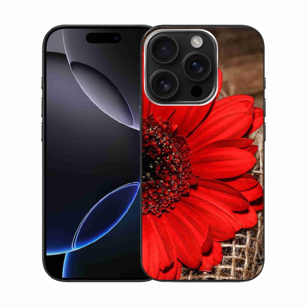 Gelový kryt mmCase na iPhone 16 Pro - gerbera