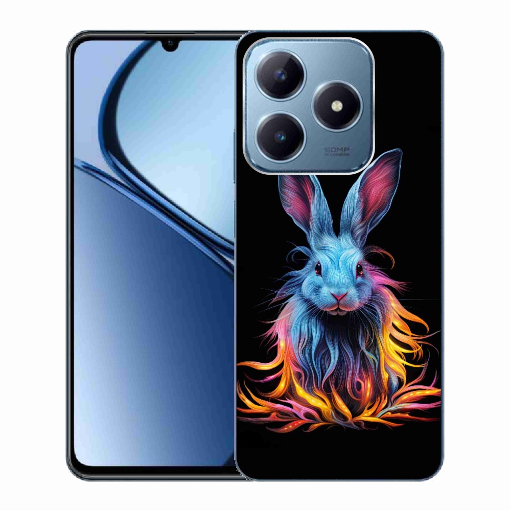 Gelový kryt mmCase na Realme C63 - abstraktní zajíc