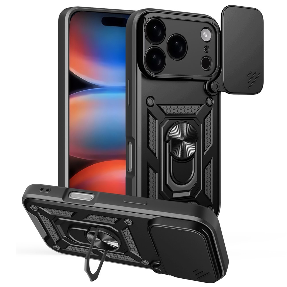 Ring odolný kryt na iPhone 17 Pro - černý