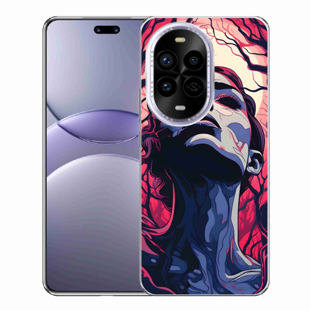 Gelový kryt mmCase na Huawei Nova 13 Pro 5G - abstraktní obličej