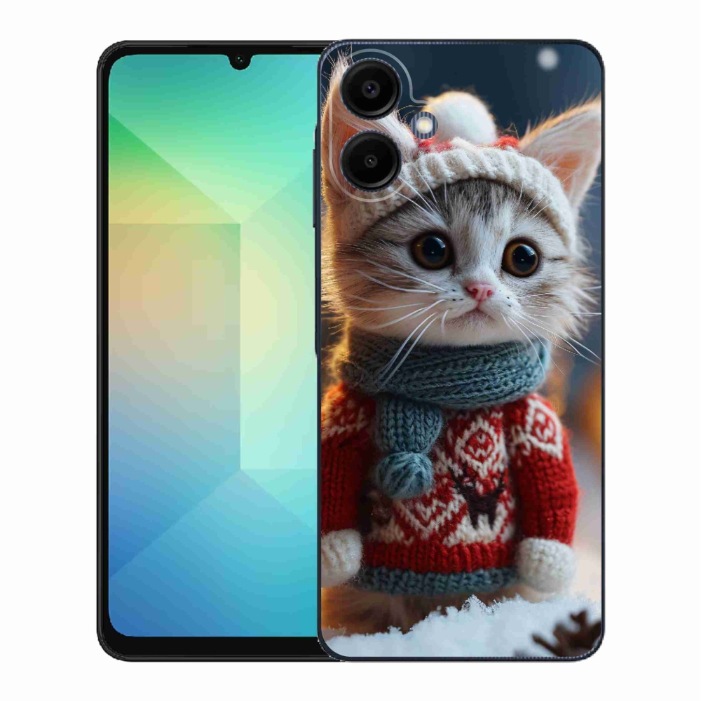 Gelový kryt mmCase na Samsung Galaxy A06 4G - kotě ve svetru