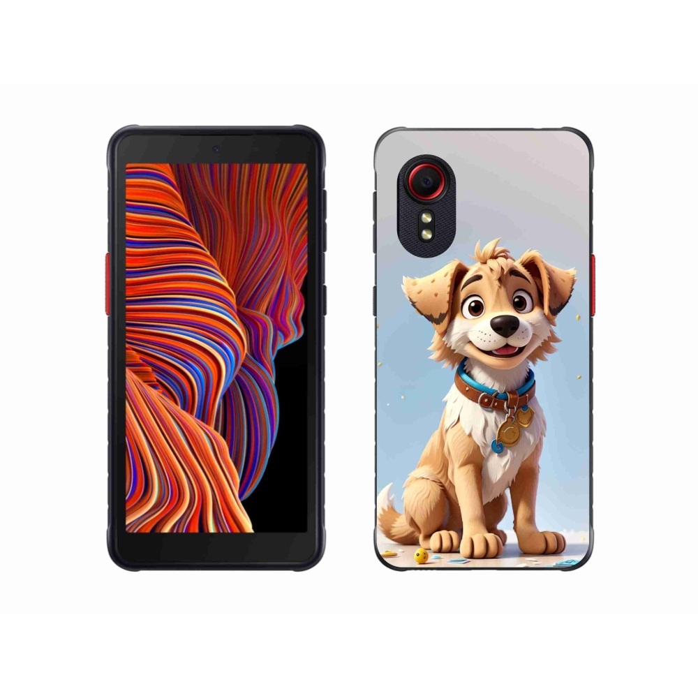 Gelový kryt mmCase na Samsung Galaxy Xcover 5 - kreslené štěně