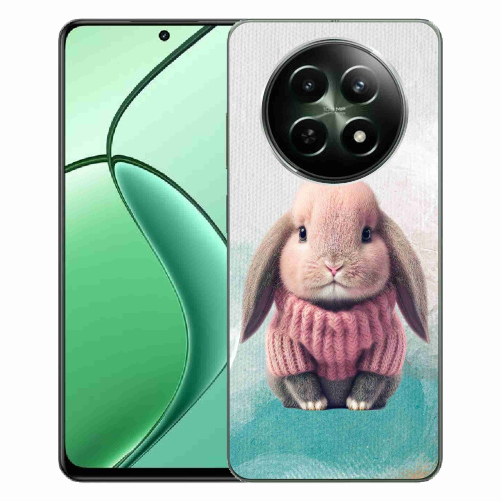 Gelový kryt mmCase na Realme 12 5G/12x 5G - králíček ve svetru