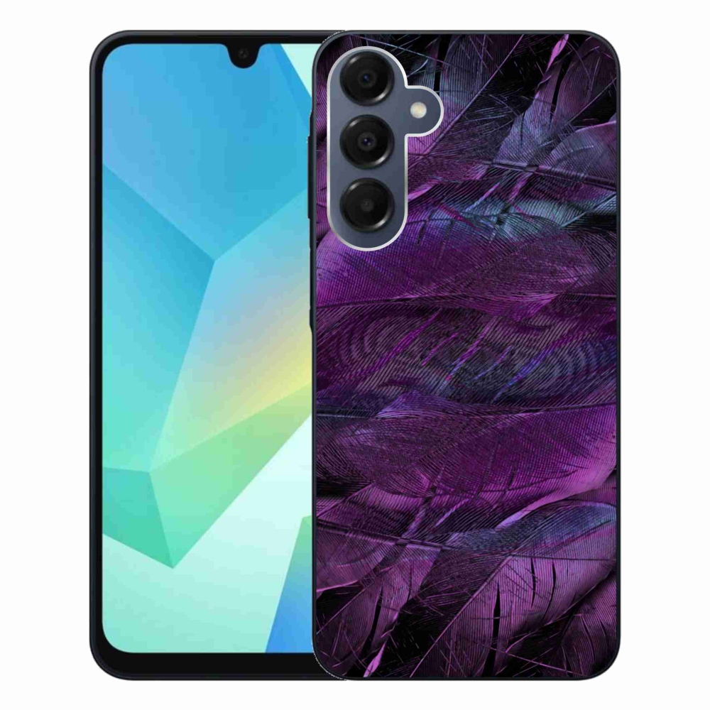 Gelový kryt mmCase na Samsung Galaxy A16 4G/5G - fialová pírka