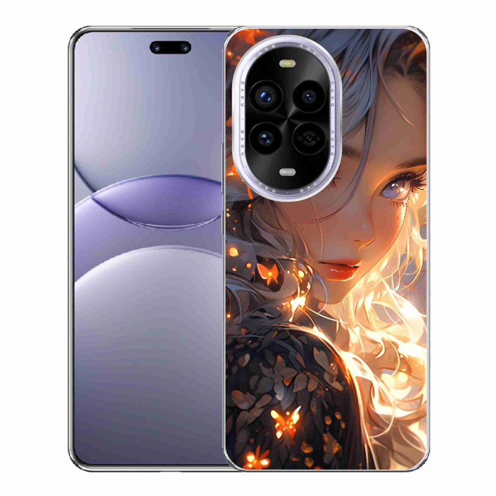 Gelový kryt mmCase na Huawei Nova 13 Pro 5G - dívka a motýli