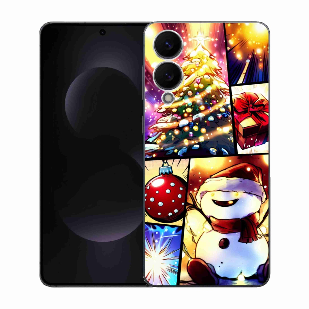 Gelový kryt mmCase na Samsung Galaxy S25 Edge - vánoční motivy 1