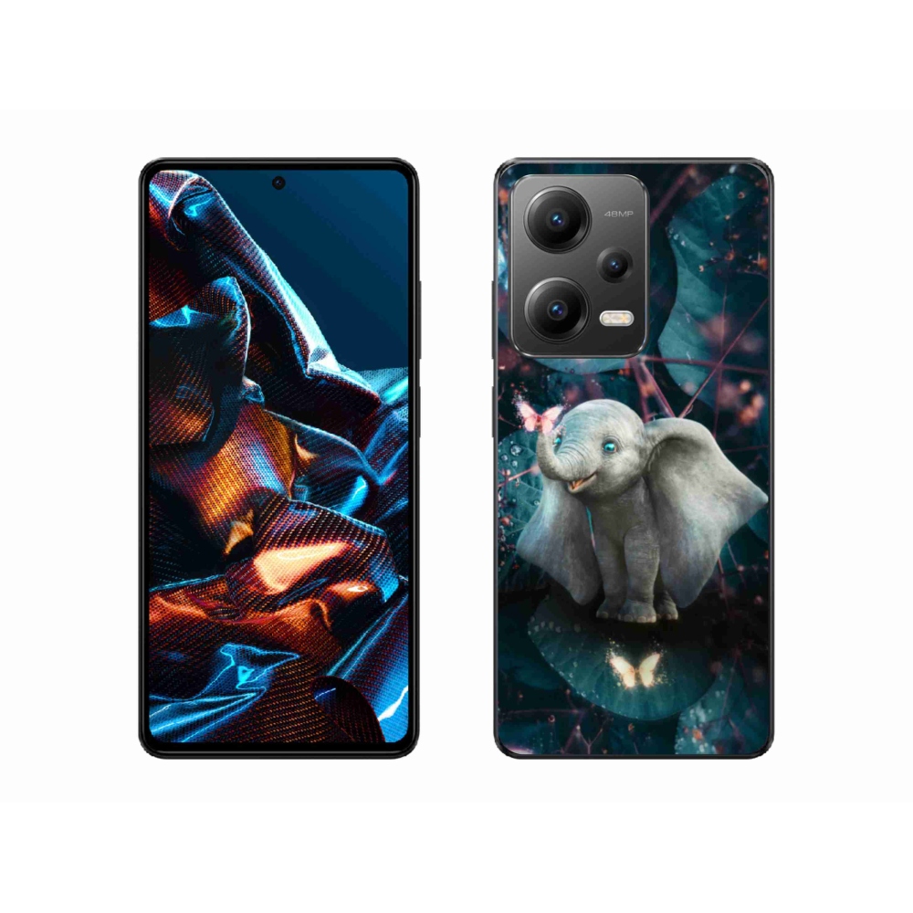 Gelový kryt mmCase na mobil Xiaomi Redmi Note 12 Pro 5G - roztomilý slon