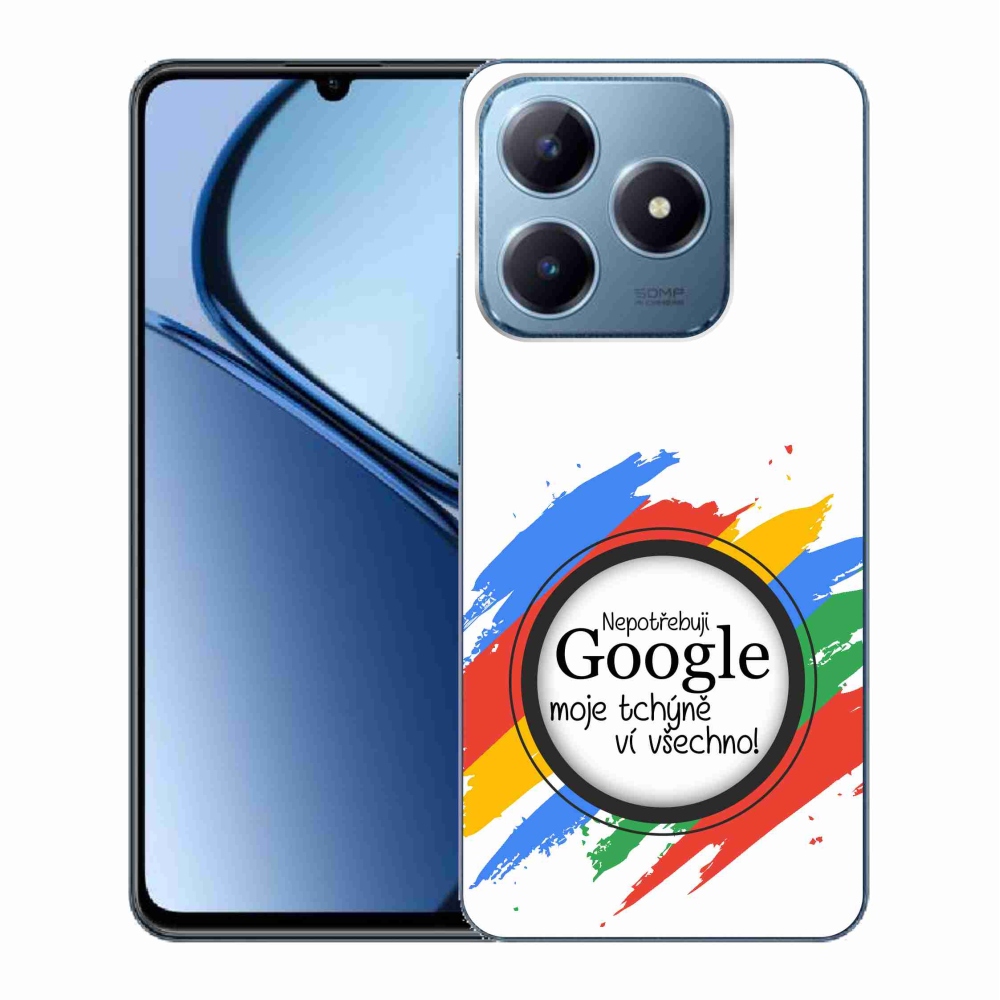 Gelový kryt mmCase na Realme C63 - tchýně ví všechno bílé pozadí