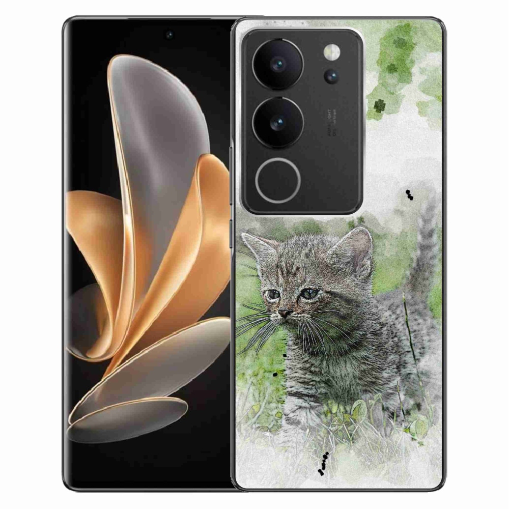 Gelový kryt mmCase na Vivo V29 5G - roztomilé kotě 1