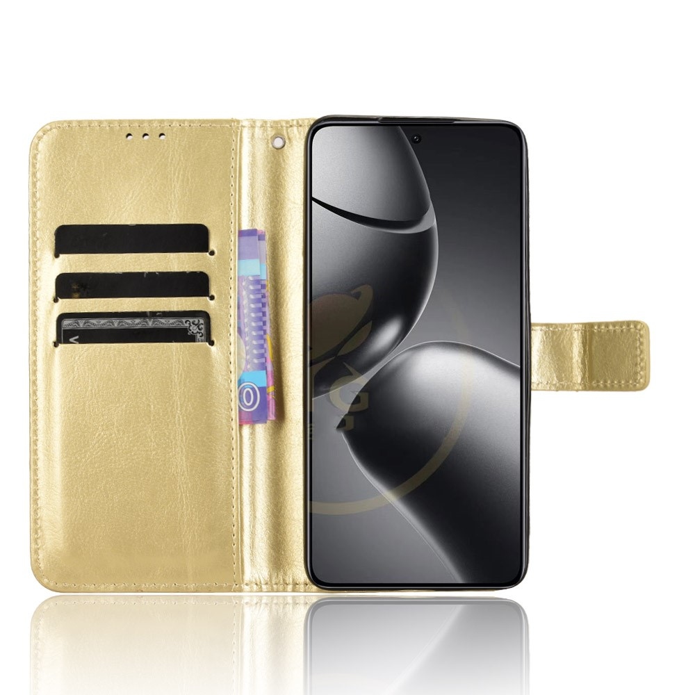 Crazy knížkové pouzdro na Xiaomi 14T Pro - zlaté
