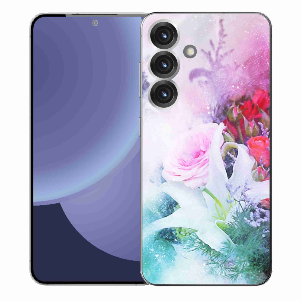 Gelový kryt mmCase na Samsung Galaxy S25+ - květiny 4