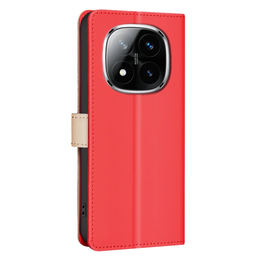 BNF DUO knížkové pouzdro na Xiaomi Redmi Note 14 Pro - červené