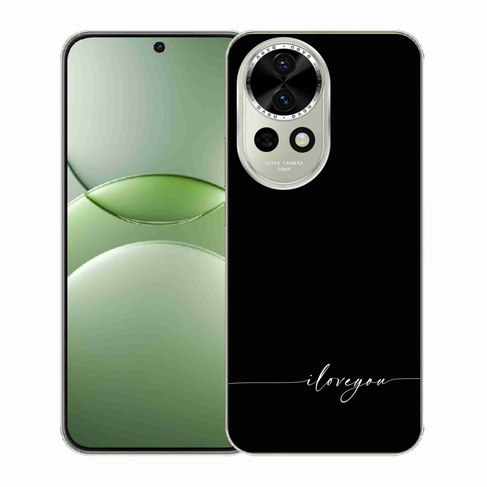 Gelový kryt mmCase na Huawei Nova 13 5G - I love you černé pozadí