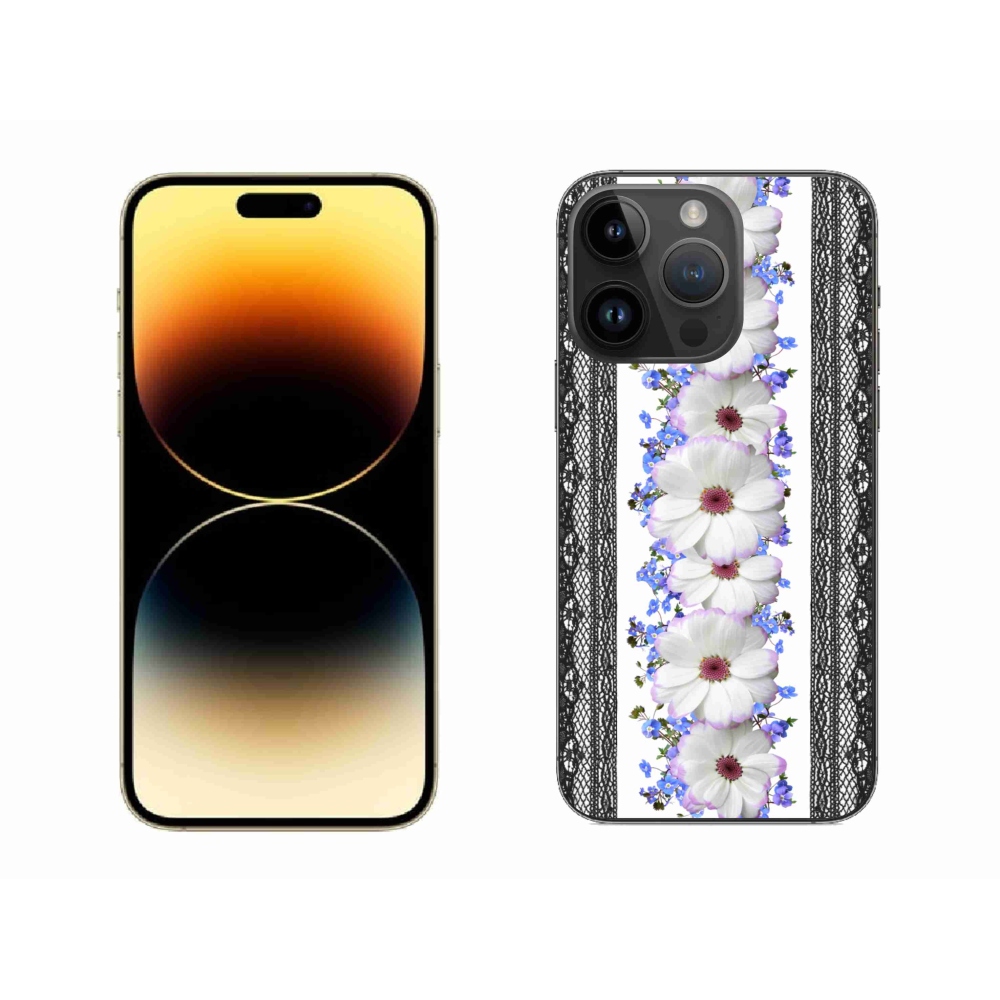 Gelový kryt mmCase na iPhone 14 Pro Max - květiny 8