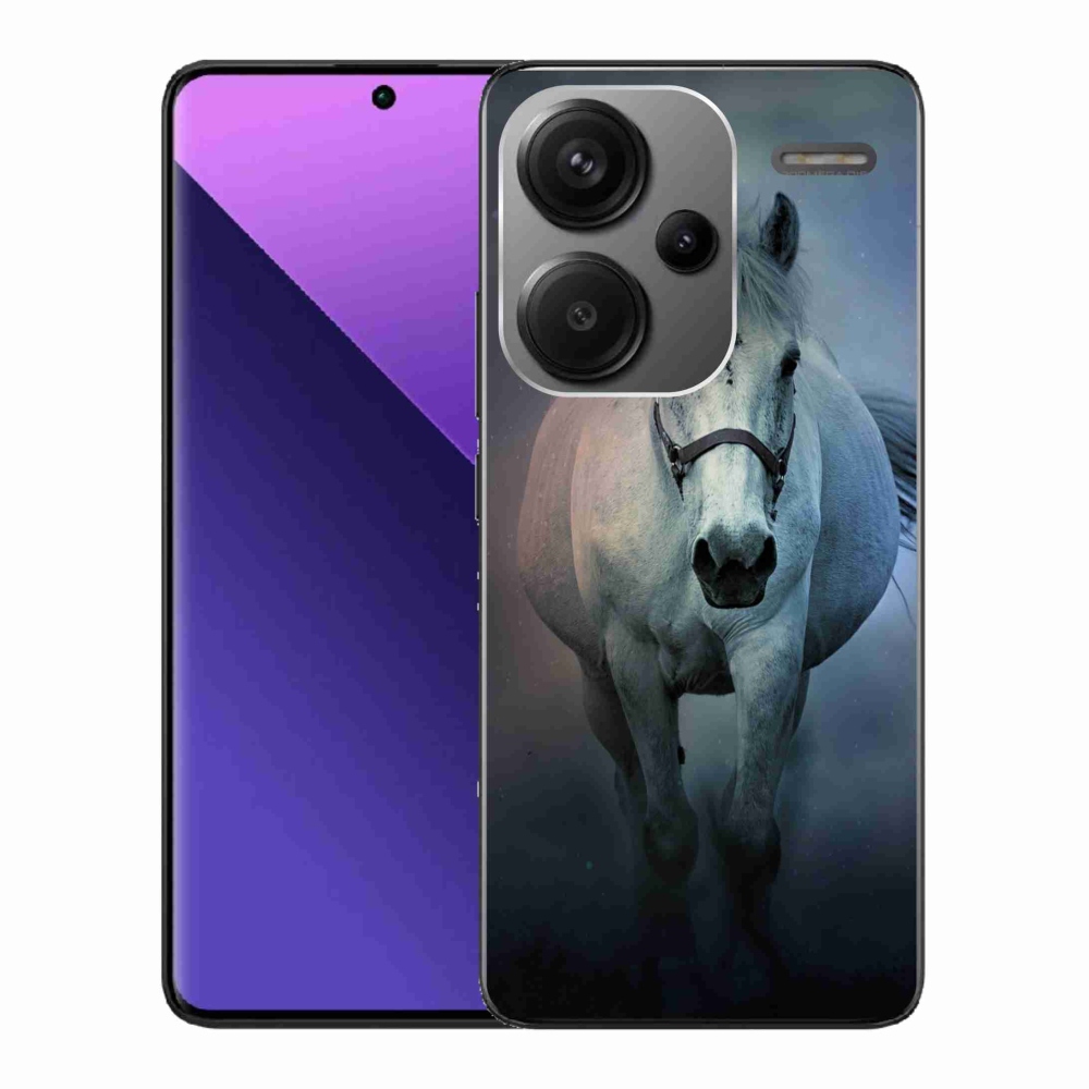 Gelový obal mmCase na Xiaomi Redmi Note 13 Pro+ 5G - běžící bílý kůň