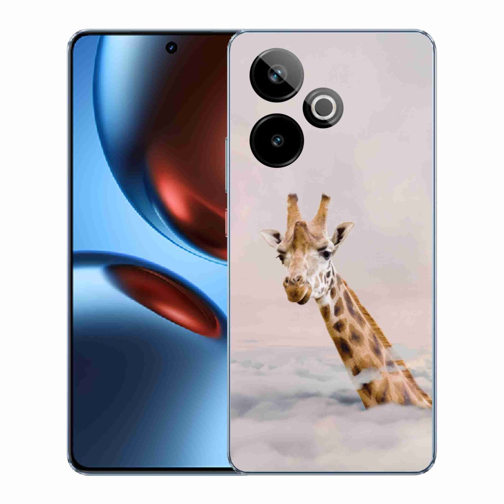 Gelový kryt mmCase na Realme GT 7 5G/GT 7T 5G - žirafa v oblacích