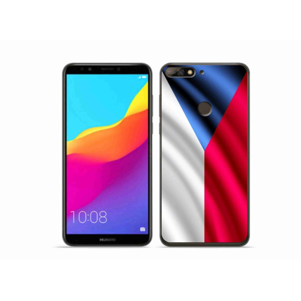 Gelový kryt mmCase na mobil Huawei Y7 Prime (2018) - česká vlajka