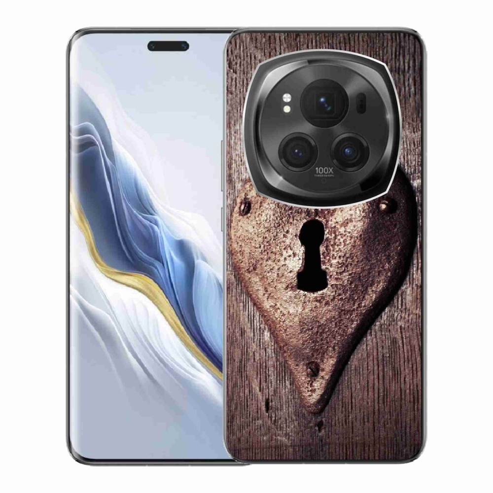 Gelový kryt mmCase na Honor Magic 6 Pro 5G - zámek ve tvaru srdce