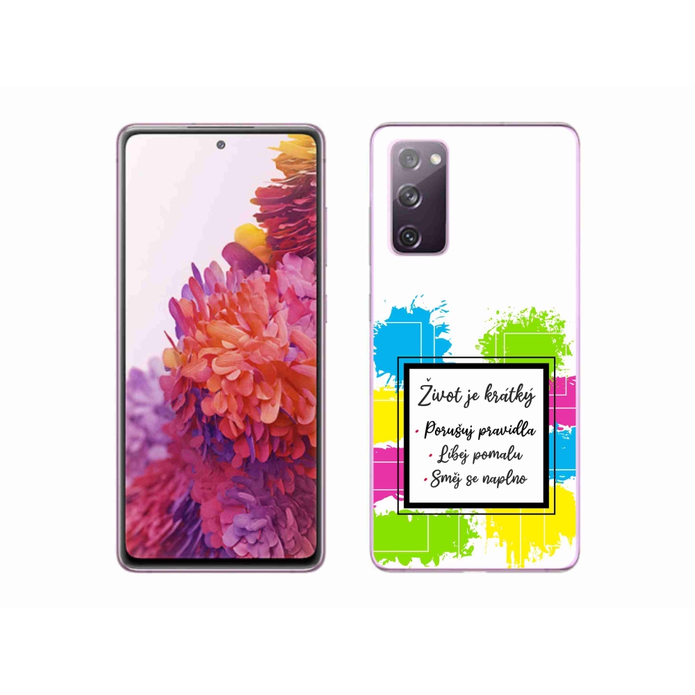 Gelový kryt mmCase na Samsung Galaxy S20 FE - citát 5 bílé pozadí