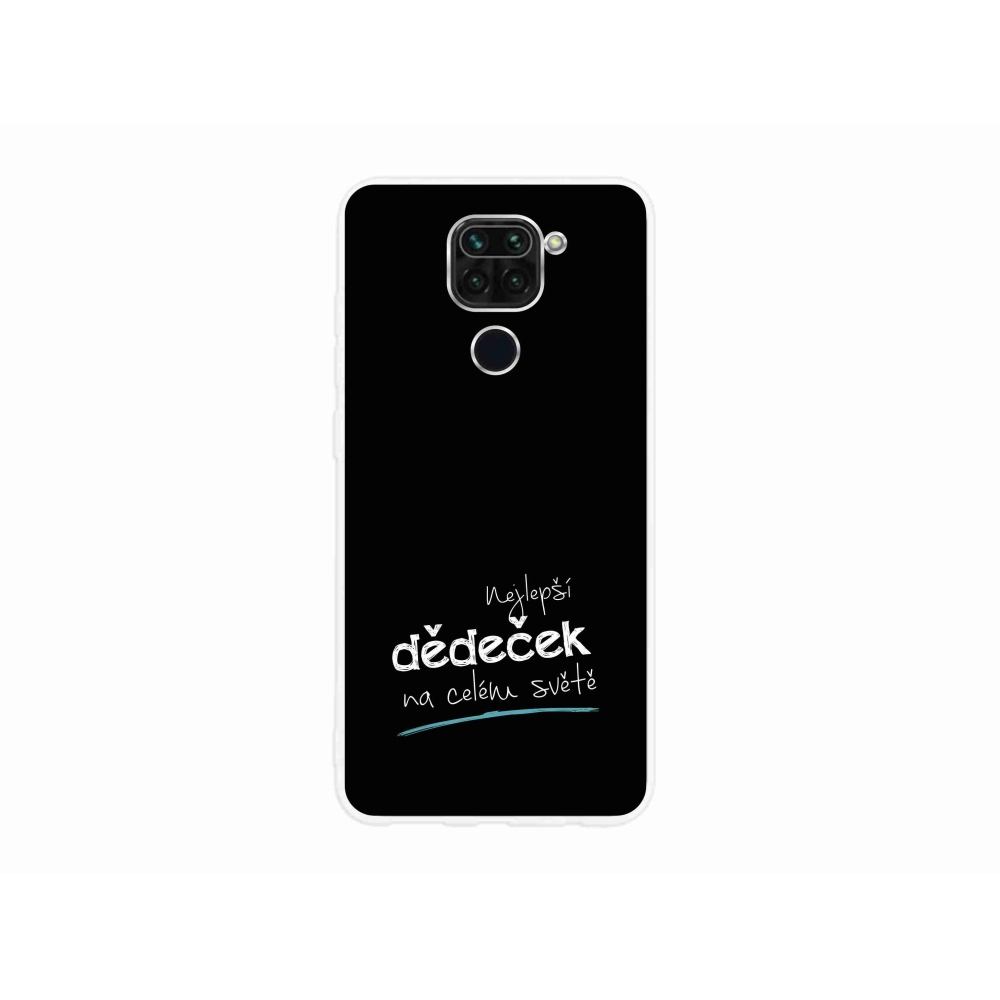 Gelový kryt mmCase na Xiaomi Redmi Note 9 - nejlepší dědeček 3 černé pozadí