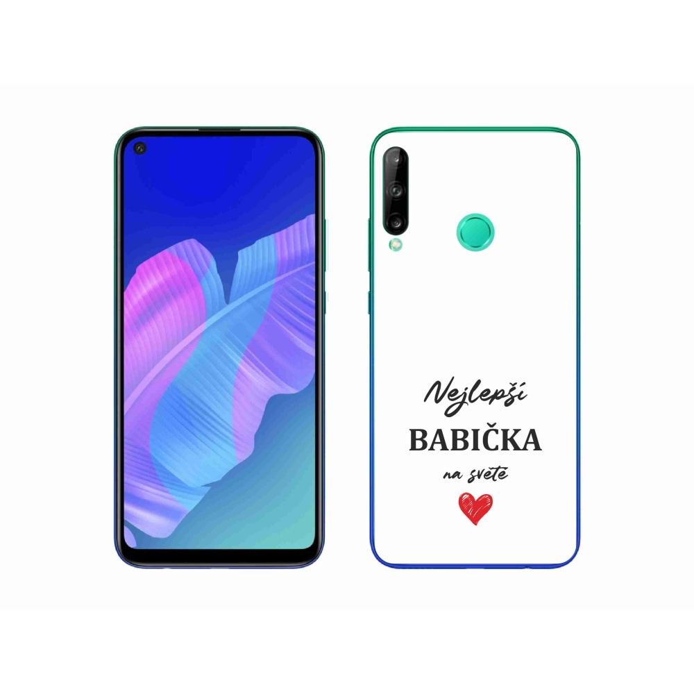 Gelový kryt mmCase na Huawei P40 Lite E - nejlepší babička 1 bílé pozadí