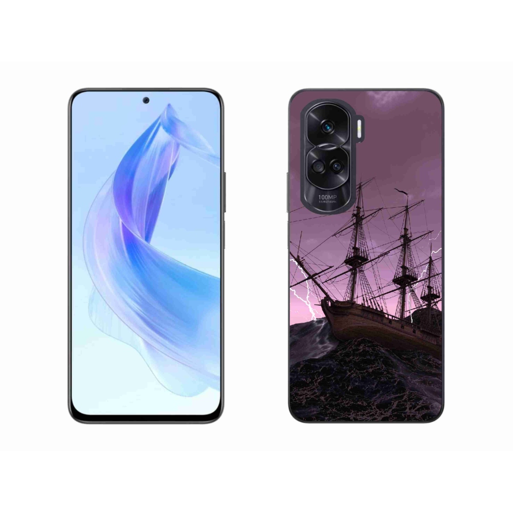 Gelový kryt mmCase na Honor 90 Lite - loď v bouři