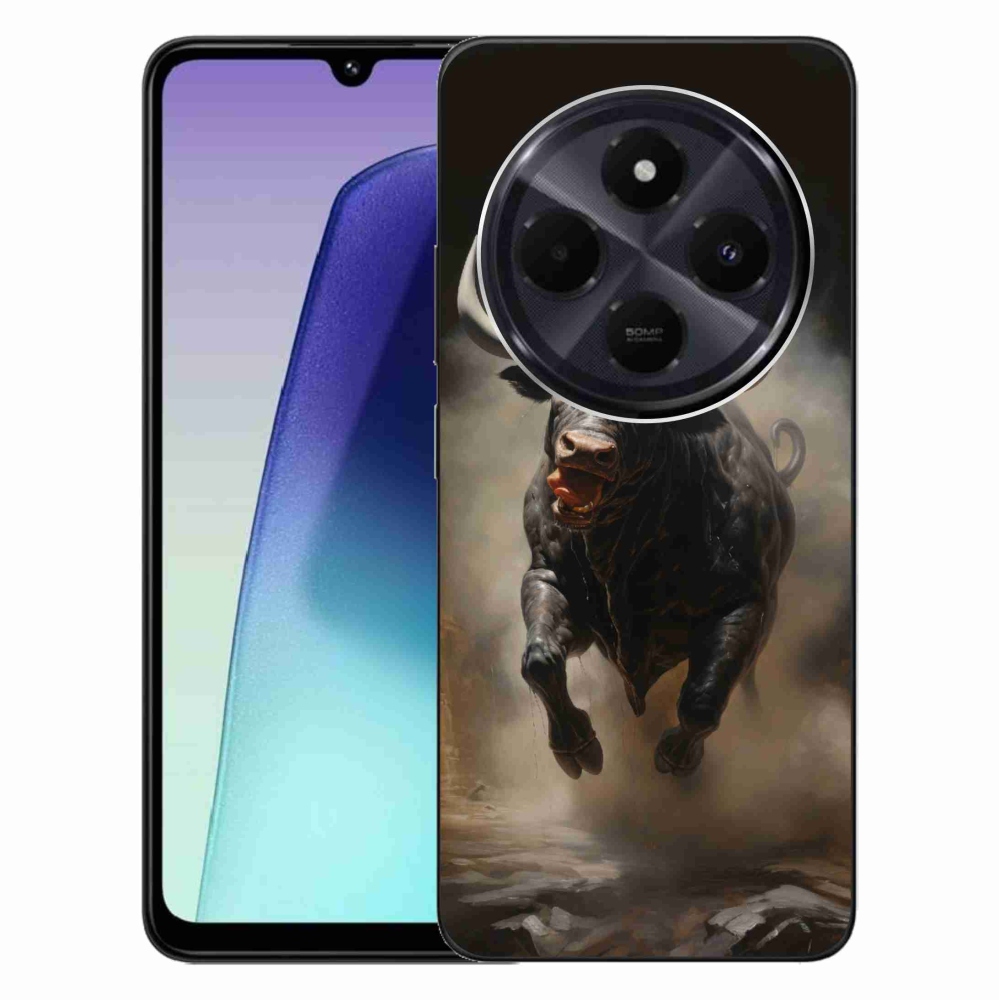 Gelový kryt mmCase na Xiaomi Redmi 14C/Poco C75 - rozzuřený býk