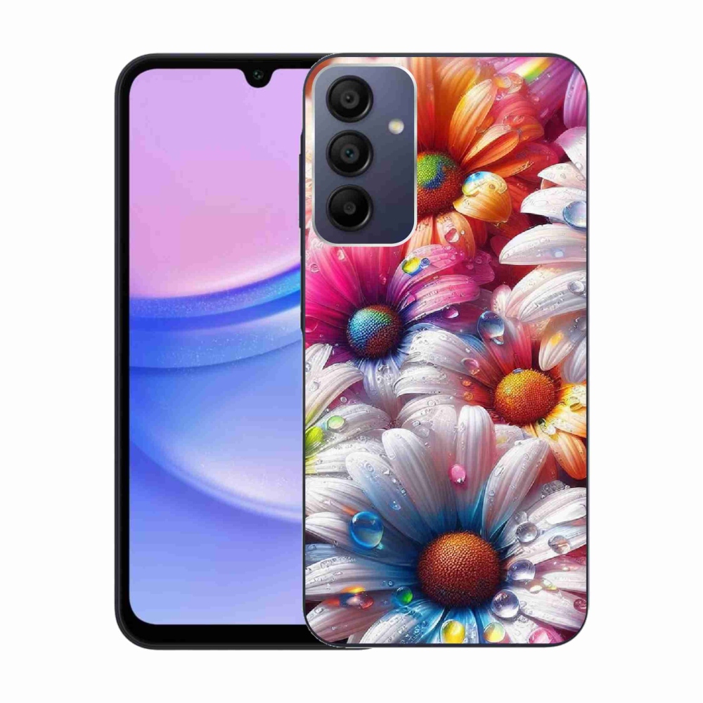 Gelový kryt mmCase na Samsung Galaxy A15 4G/5G - barevné kopretiny