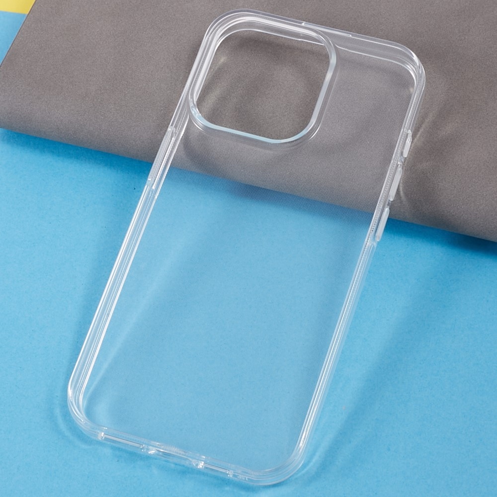 Průhledný gelový obal na iPhone 15 Pro - průhledný