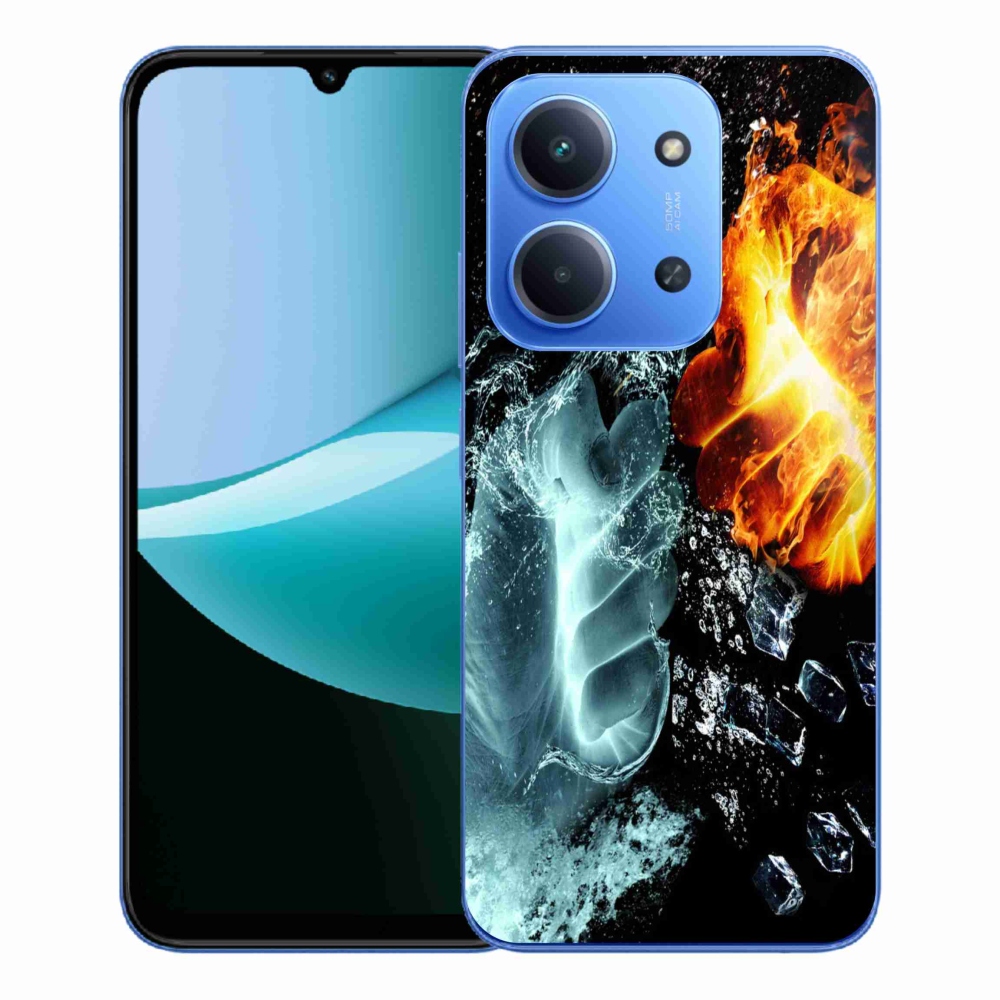 Gelový kryt mmCase na Xiaomi Redmi 15C 4G/5G (173mm) - voda a oheň