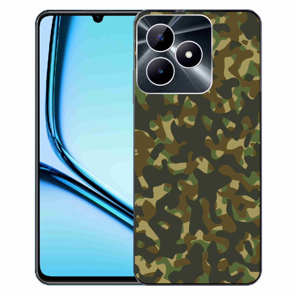Gelový kryt mmCase na Realme Note 50 - maskáčový vzor 1