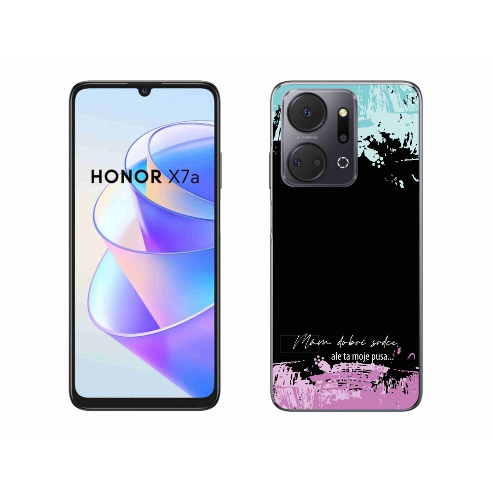 Gelový kryt mmCase na Honor X7a - vtipný text 3 černé pozadí