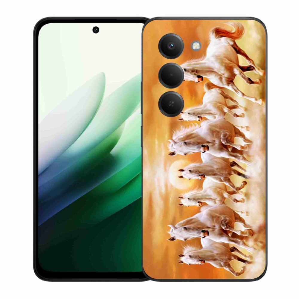 Gelový kryt mmCase na Xiaomi Redmi 15 5G (169mm) - koně 2