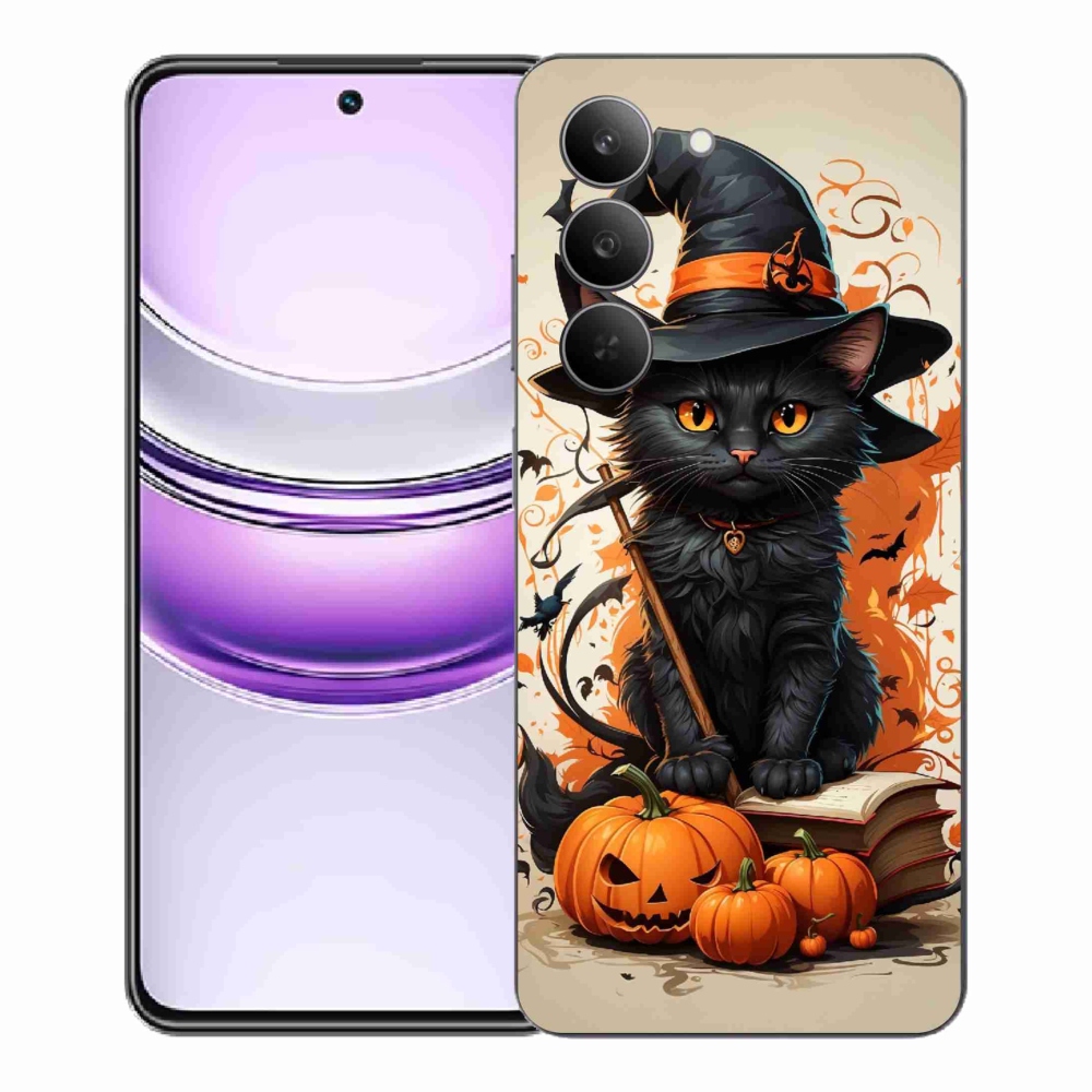 Gelový kryt mmCase na Realme 14x 5G - kocour čaroděj