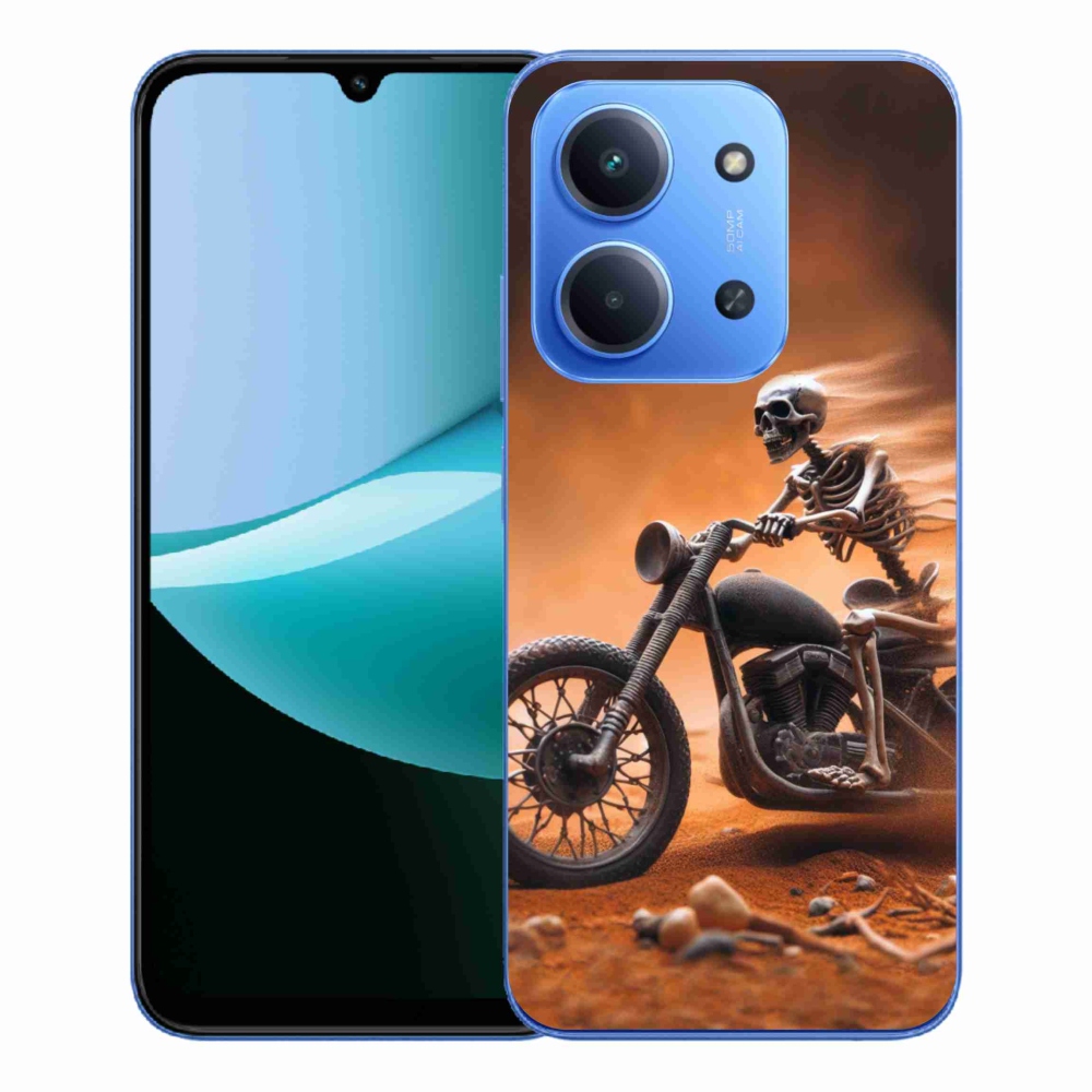 Gelový kryt mmCase na Xiaomi Redmi 15C 4G/5G (173mm) - kostra na motorce