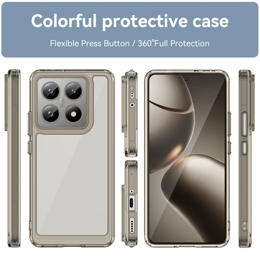 Gelový obal s pevnými zády na Xiaomi 14T/14T Pro - šedý
