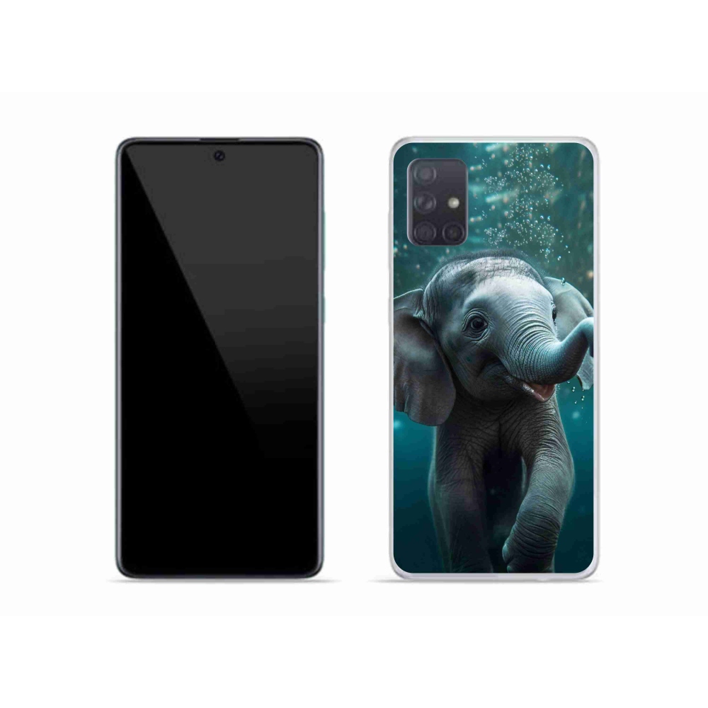 Gelový kryt mmCase na Samsung Galaxy A51 - slůně pod vodou