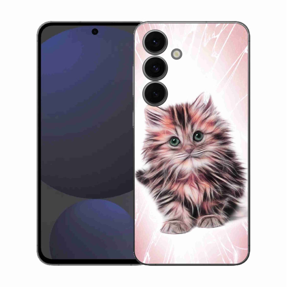 Gelový kryt mmCase na Samsung Galaxy S25 FE - roztomilé kotě