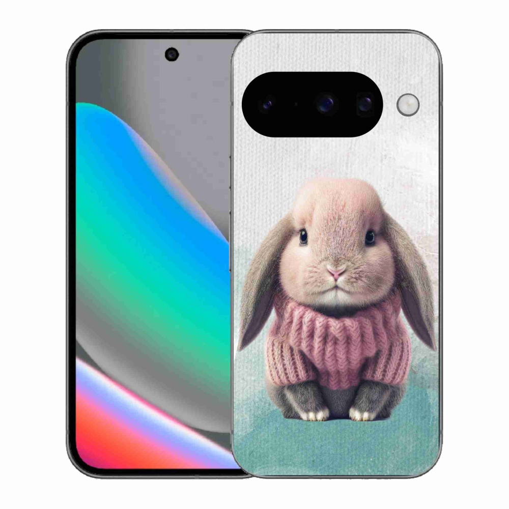 Gelový kryt mmCase na Google Pixel 10 - králíček ve svetru