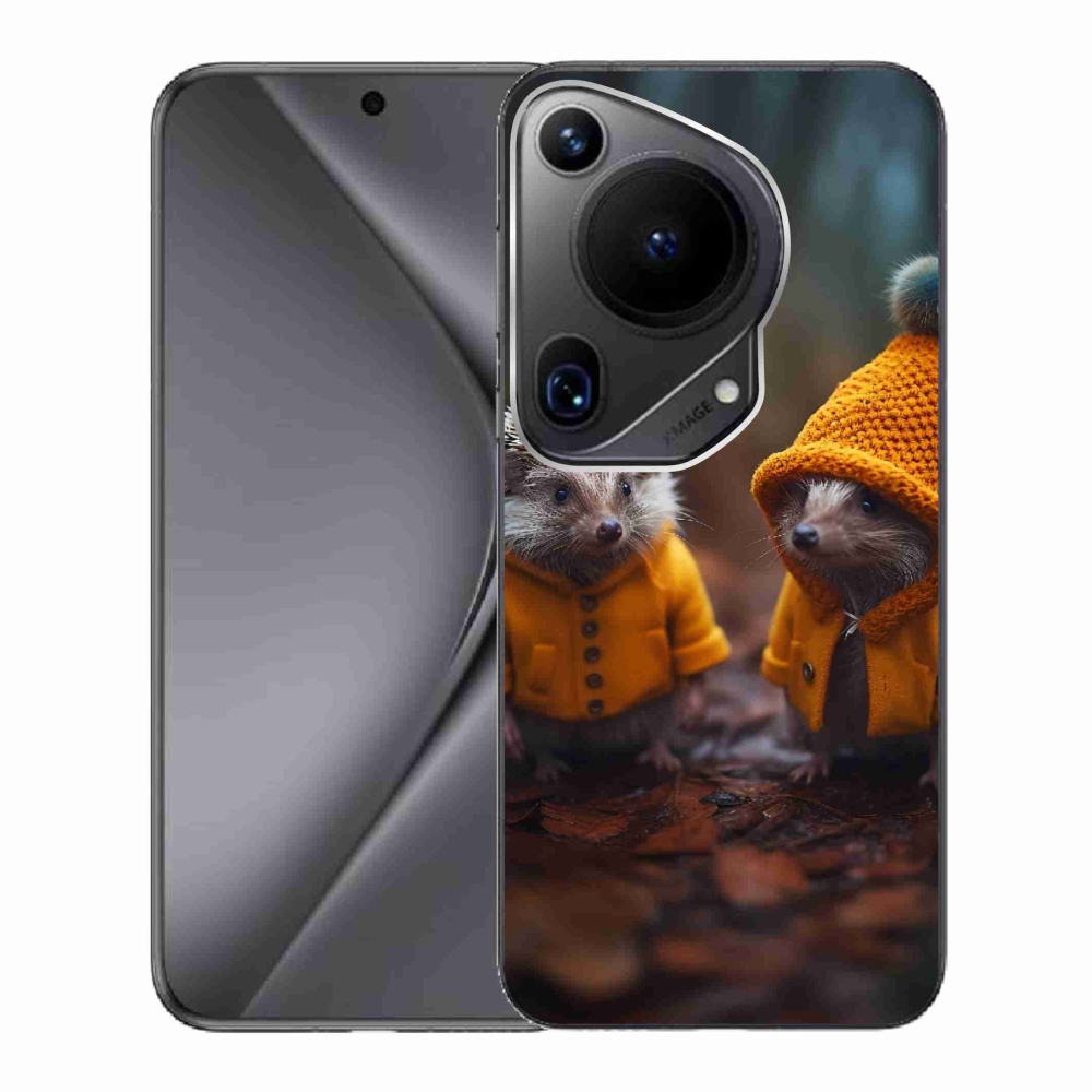 Gelový kryt mmCase na Huawei Pura 70 Ultra - ježci