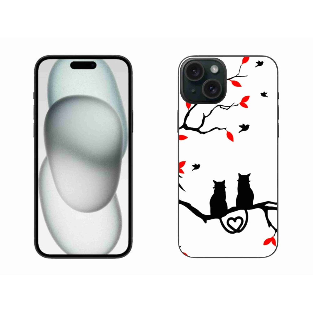 Gelový kryt mmCase na iPhone 15 Plus - kočičí láska