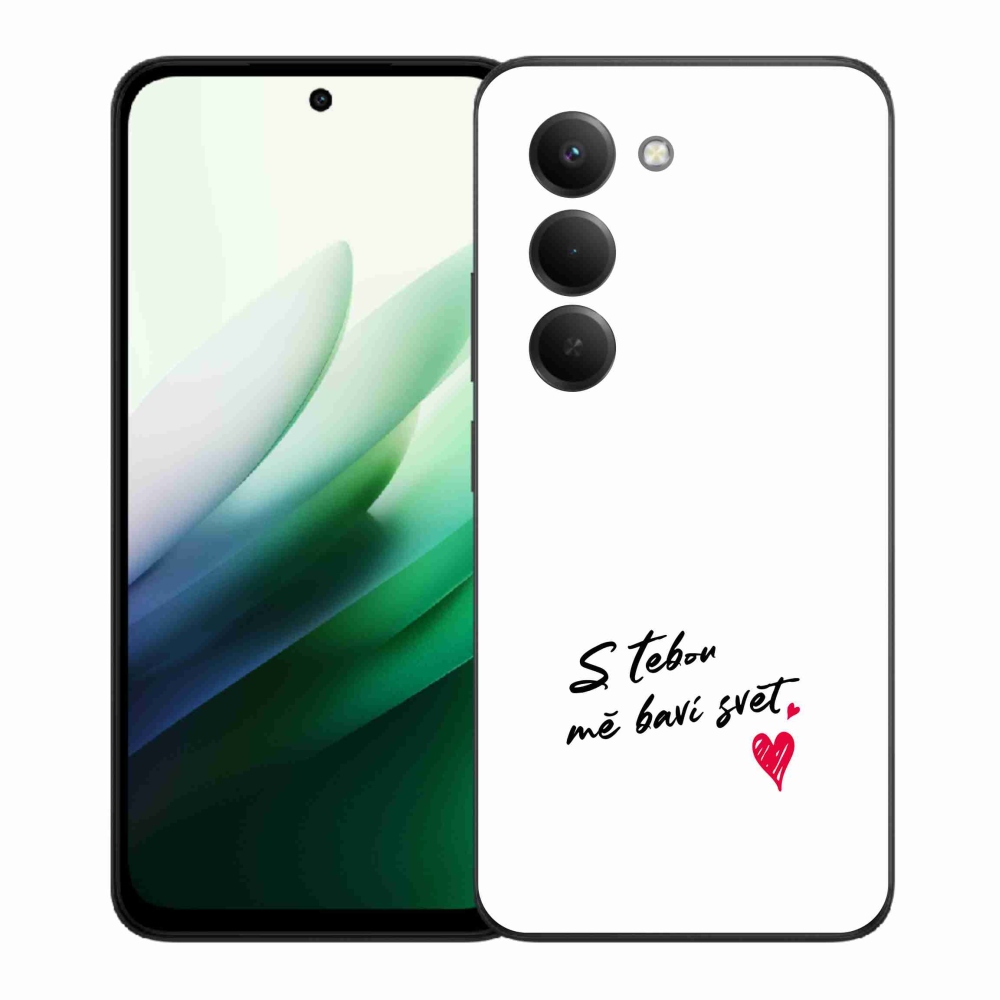Gelový kryt mmCase na Xiaomi Redmi 15 5G (169mm) - zamilovaný text 1 bílé pozadí