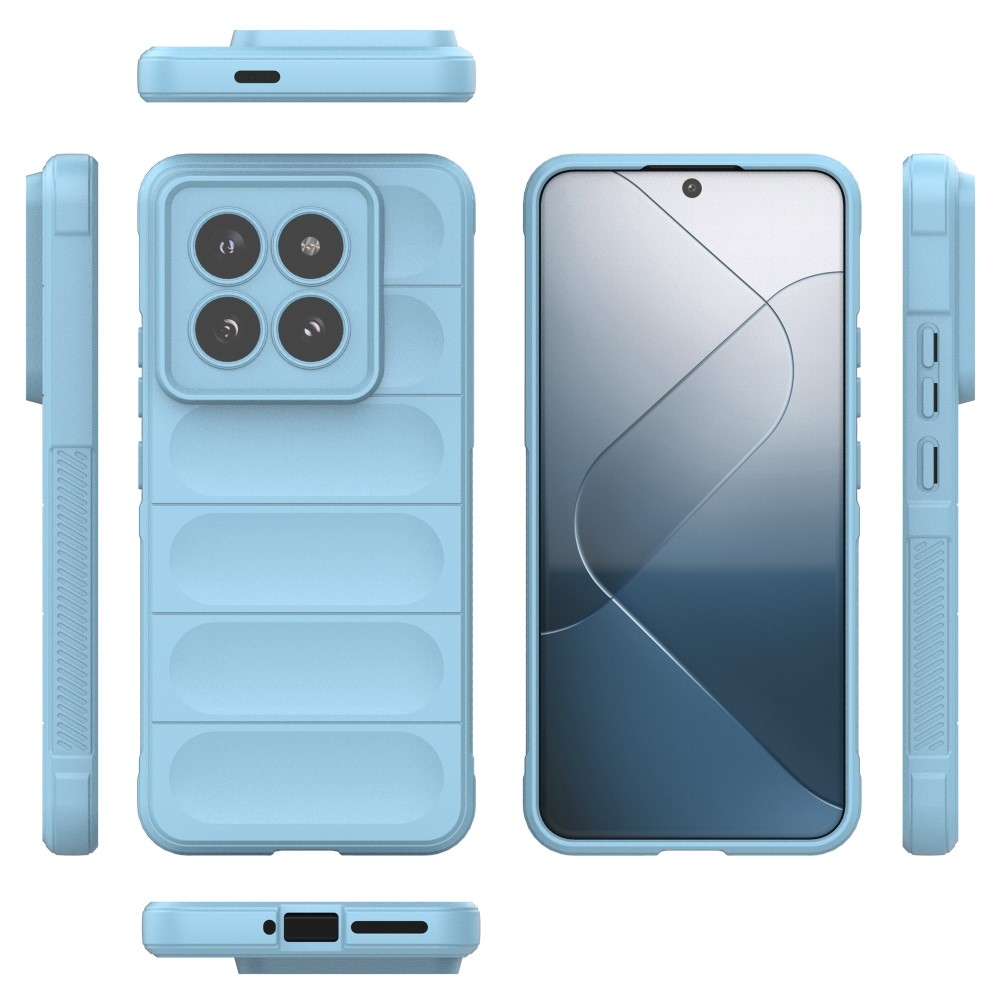 Rugg odolný gelový obal na Xiaomi 14 Pro - světlemodrý