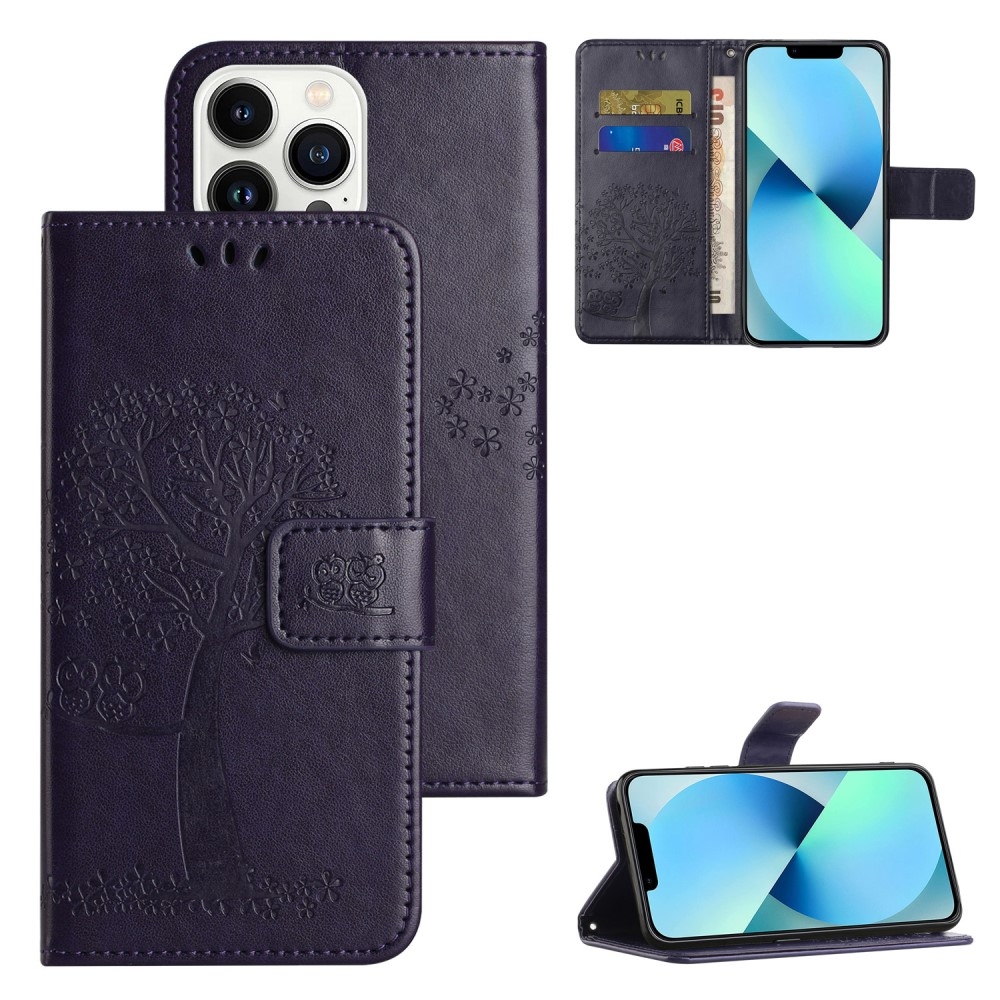 Tree knížkové pouzdro na iPhone 15 Pro Max - tmavěfialové
