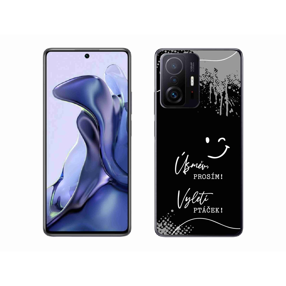 Gelový kryt mmCase na Xiaomi 11T - vtipný text 4 černé pozadí
