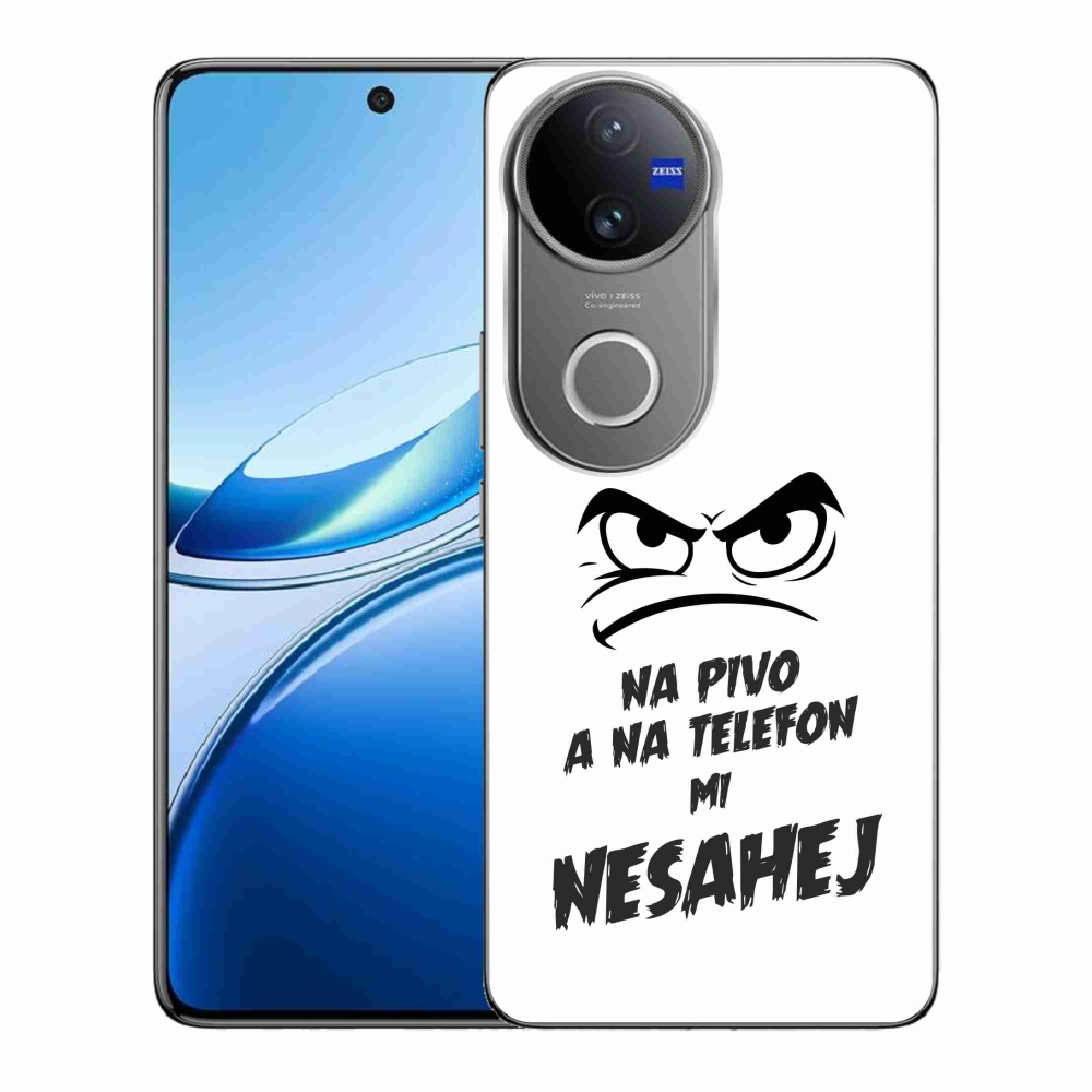 Gelový kryt mmCase na Vivo V50 5G - pivní motiv 2 bílé pozadí